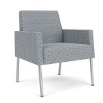 Mystic Lounge Waiting Room Guest Chair with SILVER Frame Finish and FOG Upholstery