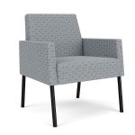 Mystic Lounge Waiting Room Guest Chair with BLACK Frame Finish and FOG Upholstery