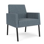 Mystic Lounge Waiting Room Guest Chair with BLACK Frame Finish and SERENE Upholstery