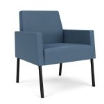 Mystic Lounge Waiting Room Guest Chair with BLACK Frame Finish and TITAN (Vinyl) Upholstery
