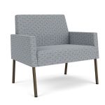 Mystic Lounge Bariatric Waiting Room Chair with BRONZE Frame Finish and FOG Upholstery