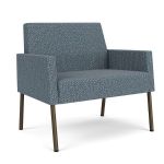 Mystic Lounge Bariatric Waiting Room Chair with BRONZE Frame Finish and SERENE Upholstery