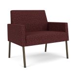 Mystic Lounge Bariatric Waiting Room Chair with BRONZE Frame Finish and NEBBIOLO Upholstery