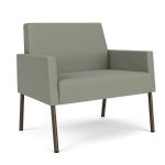 Mystic Lounge Bariatric Waiting Room Chair with BRONZE Frame Finish and EUCALYPTUS Upholstery