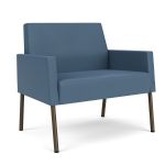 Mystic Lounge Bariatric Waiting Room Chair with BRONZE Frame Finish and TITAN (Vinyl) Upholstery