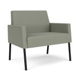 Mystic Lounge Bariatric Waiting Room Chair with BLACK Frame Finish and EUCALYPTUS Upholstery