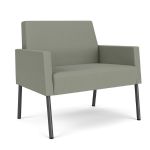 Mystic Lounge Bariatric Waiting Room Chair with CHARCOAL Frame Finish and EUCALYPTUS Upholstery