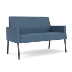 Mystic Lounge Loveseat with CHARCOAL Frame Finish and TITAN (Vinyl) Upholstery