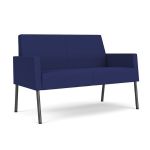 Mystic Lounge Loveseat with CHARCOAL Frame Finish and COBALT Upholstery