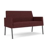 Mystic Lounge Loveseat with CHARCOAL Frame Finish and NEBBIOLO Upholstery