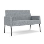 Mystic Lounge Loveseat with CHARCOAL Frame Finish and FOG Upholstery