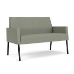 Mystic Lounge Loveseat with BLACK Frame Finish and EUCALYPTUS Upholstery