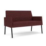 Mystic Lounge Loveseat with BLACK Frame Finish and NEBBIOLO Upholstery