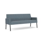 Mystic Lounge Waiting Room Sofa with BLACK Frame Finish and SERENE Upholstery
