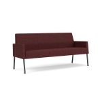 Mystic Lounge Waiting Room Sofa with CHARCOAL Frame Finish and NEBBIOLO Upholstery