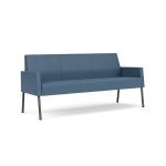 Mystic Lounge Waiting Room Sofa with CHARCOAL Frame Finish and TITAN (Vinyl) Upholstery
