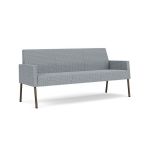Mystic Lounge Waiting Room Sofa with BRONZE Frame Finish and FOG Upholstery
