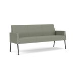 Mystic Lounge Waiting Room Sofa with CHARCOAL Frame Finish and EUCALYPTUS Upholstery