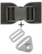 with Side Release Buckle and Flat Mount - 61 in. Total Length