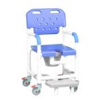 SHOWER CHAIR COMMODE W/SLIDEOUT FOOTREST