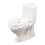 Etac Hi-Loo Raised Toilet Seat with No Lid, 4 in. (10 cm)