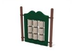 Freestanding Playground Tic-Tac-Toe Panel with Posts - Neutral Colors