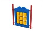 Freestanding Playground Tic-Tac-Toe Panel with Posts - Primary Colors