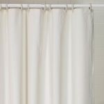 66 in. x 72 in. Weighted Shower Curtain, White Cream