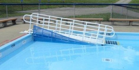 Pool Ramps Pool Steps Swimming Pools Above Ground Pool Ada Compliant Water Access