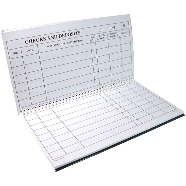 checkbook registers for low vision