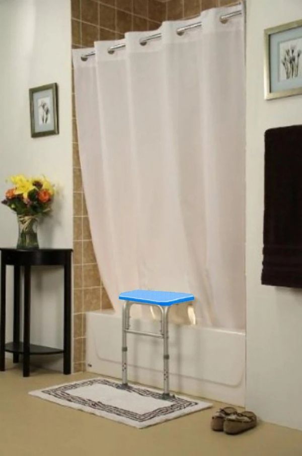 Benchmate Split Shower Curtain for bath transfer benches by Platinum Health