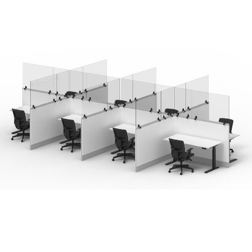 Acrylic Sneeze Guard Cubicle Wall Extender