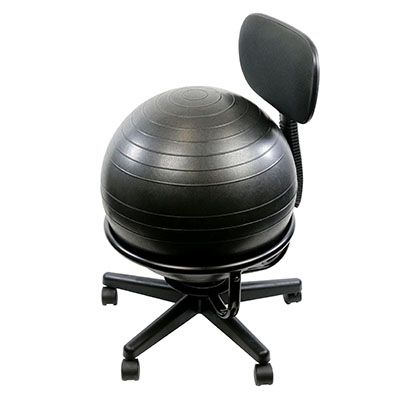 Metal Exercise Ball Chair Base With Backrest