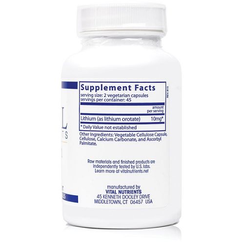 Lithium Orotate Vitamin Supplement For Mental And Behavioral Health