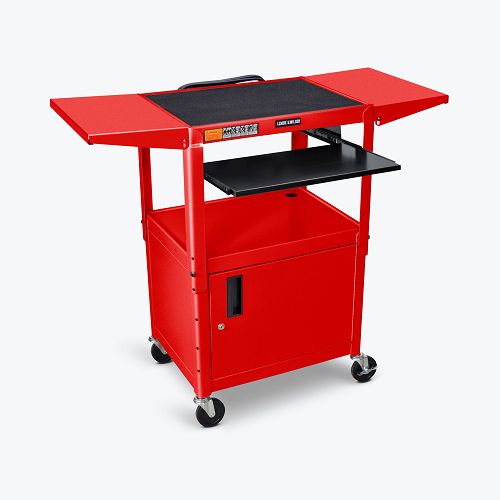 Luxor Duraweld Adjustable Height Carts With Cabinets