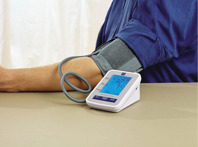Talking Automatic Blood Pressure Monitor With Large Adult Cuff By Medline