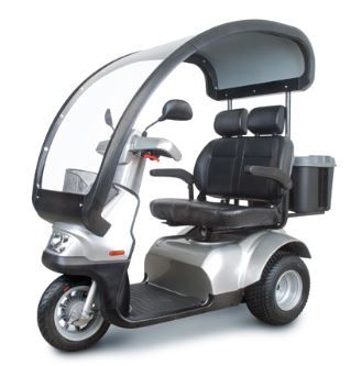 : Afiscooter S 4-Wheel with dual seat and roof