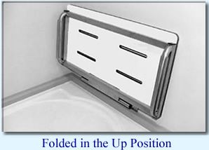 Rear Wall Mounted Bathtub Transfer Bench Without Legs